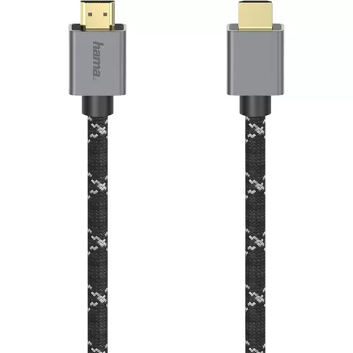 Hama HDMI Anschlusskabel HDMI-A Stecker, HDMI-A Stecker 2.00 m Grau, Schwarz 00200504 8K UHD HDMI-K Hama HDMI Anschlusskabel HDMI-A Stecker, HDMI-A Stecker 2.00 m Grau, Schwarz 00200504 8K UHD HDMI-K