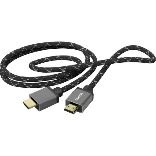 Hama HDMI Anschlusskabel HDMI-A Stecker, HDMI-A Stecker 2.00 m Grau, Schwarz 00200504 8K UHD HDMI-K Hama HDMI Anschlusskabel HDMI-A Stecker, HDMI-A Stecker 2.00 m Grau, Schwarz 00200504 8K UHD HDMI-K
