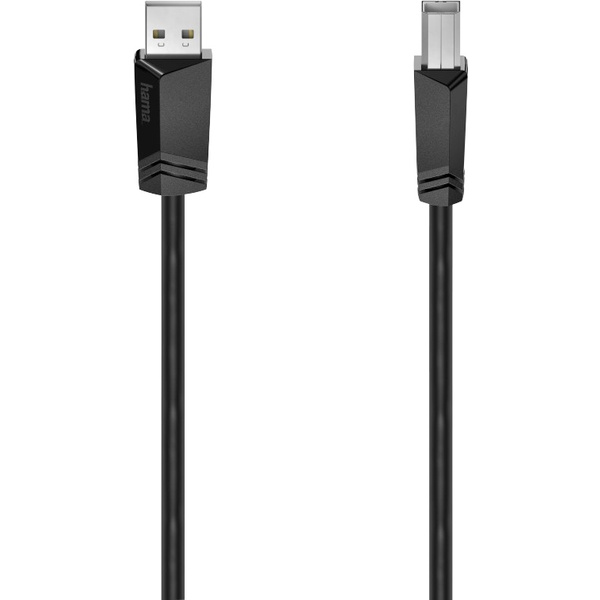 Hama USB-Kabel USB 2.0 USB-A Stecker, USB-B Stecker 3.00 m Schwarz 00200603