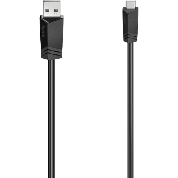 Hama USB-Kabel USB 2.0 USB-A Stecker, USB-Mini-B Stecker 1.50 m Schwarz 00200606
