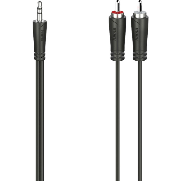 Hama 00200720 Klinke / Cinch Audio Anschlusskabel [1x Klinkenstecker 3.5 mm - 2x Cinch-Stecker] 1.5