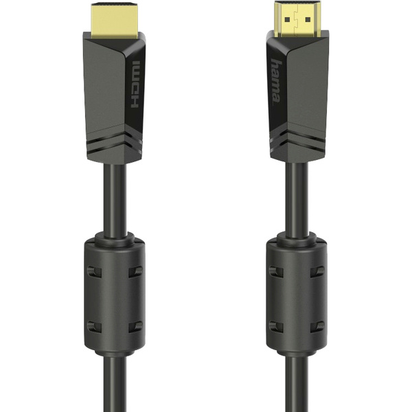 Hama HDMI Anschlusskabel HDMI-A Stecker, HDMI-A Stecker 10.00 m Schwarz 00205009 HDMI-Kabel