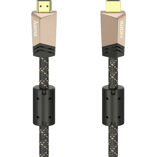 Hama HDMI Anschlusskabel HDMI-A Stecker, HDMI-A Stecker 0.75 m Braun 00205024 HDMI-Kabel
