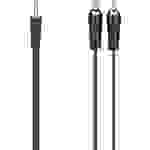Hama 00205110 Klinke / Cinch Audio Anschlusskabel [2x Cinch-Stecker - 1x Klinkenstecker 3.5 mm] 1.5m Schwarz