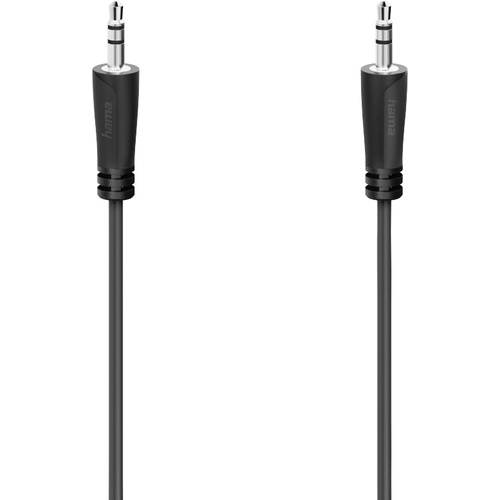 Hama 00205116 Klinke Audio Anschlusskabel [1x Klinkenstecker 3.5mm - 1x Klinkenstecker 3.5 mm] 5m Schwarz