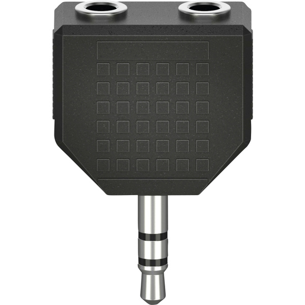 Hama 00205191 Klinke Audio Adapter [2x Klinkenbuchse 3.5 mm - 1x Klinkenstecker 3.5 mm] Schwarz