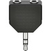 Hama 00205191 Klinke Audio Adapter [2x Klinkenbuchse 3.5mm - 1x Klinkenstecker 3.5 mm] Schwarz