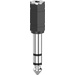 Hama 00205194 Klinke Audio Adapter [1x Klinkenbuchse 3.5mm - 1x Klinkenstecker 6.35 mm] Schwarz