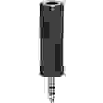 Hama 00205196 Klinke Audio Adapter [1x Klinkenbuchse 6.35mm - 1x Klinkenstecker 3.5 mm] Schwarz