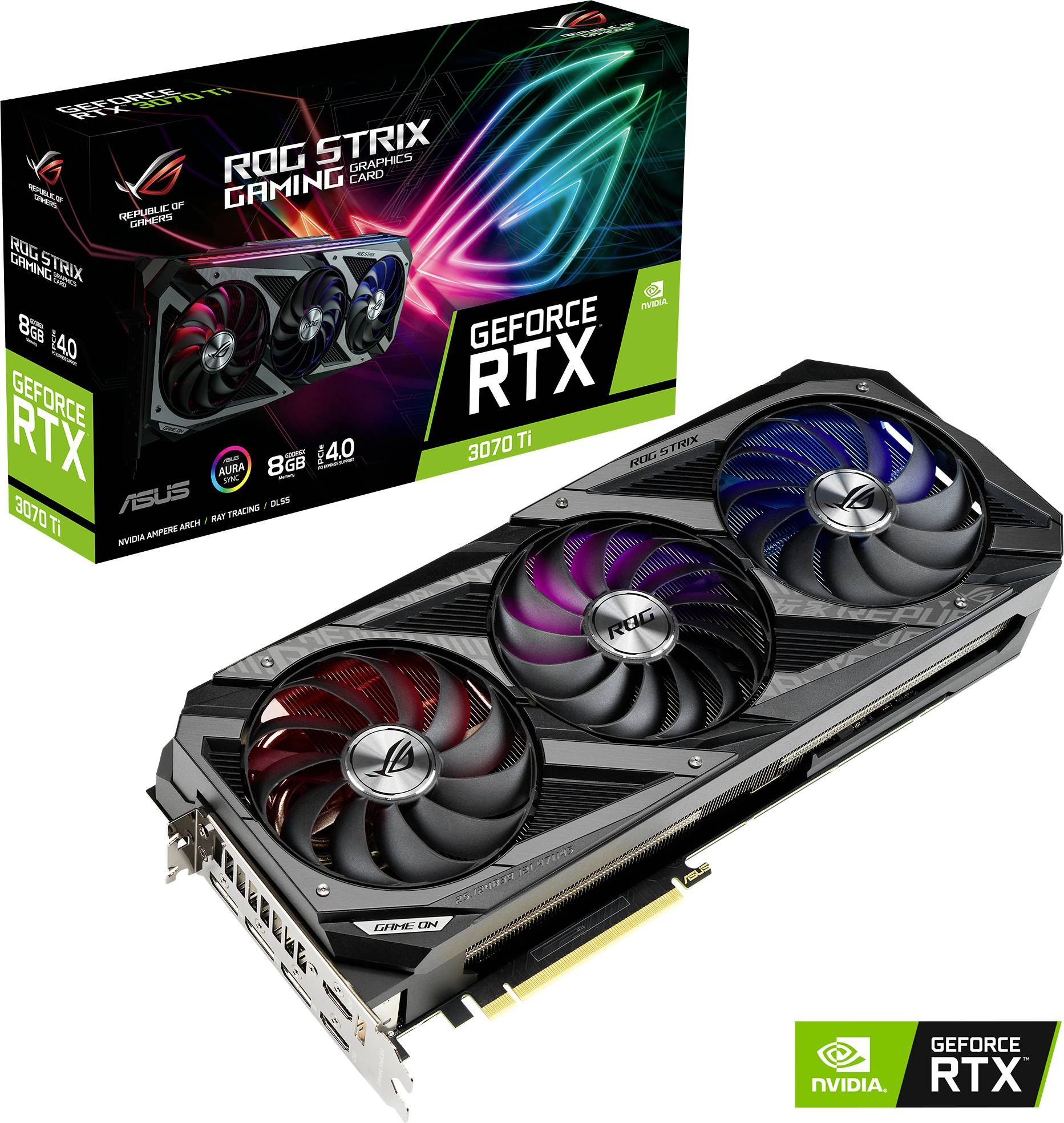 Asus Grafikkarte Nvidia GeForce RTX 3070 Ti Strix 8 GB GDDR6X-RAM PCIe HDMI®, DisplayPort RGB Beleuchtung