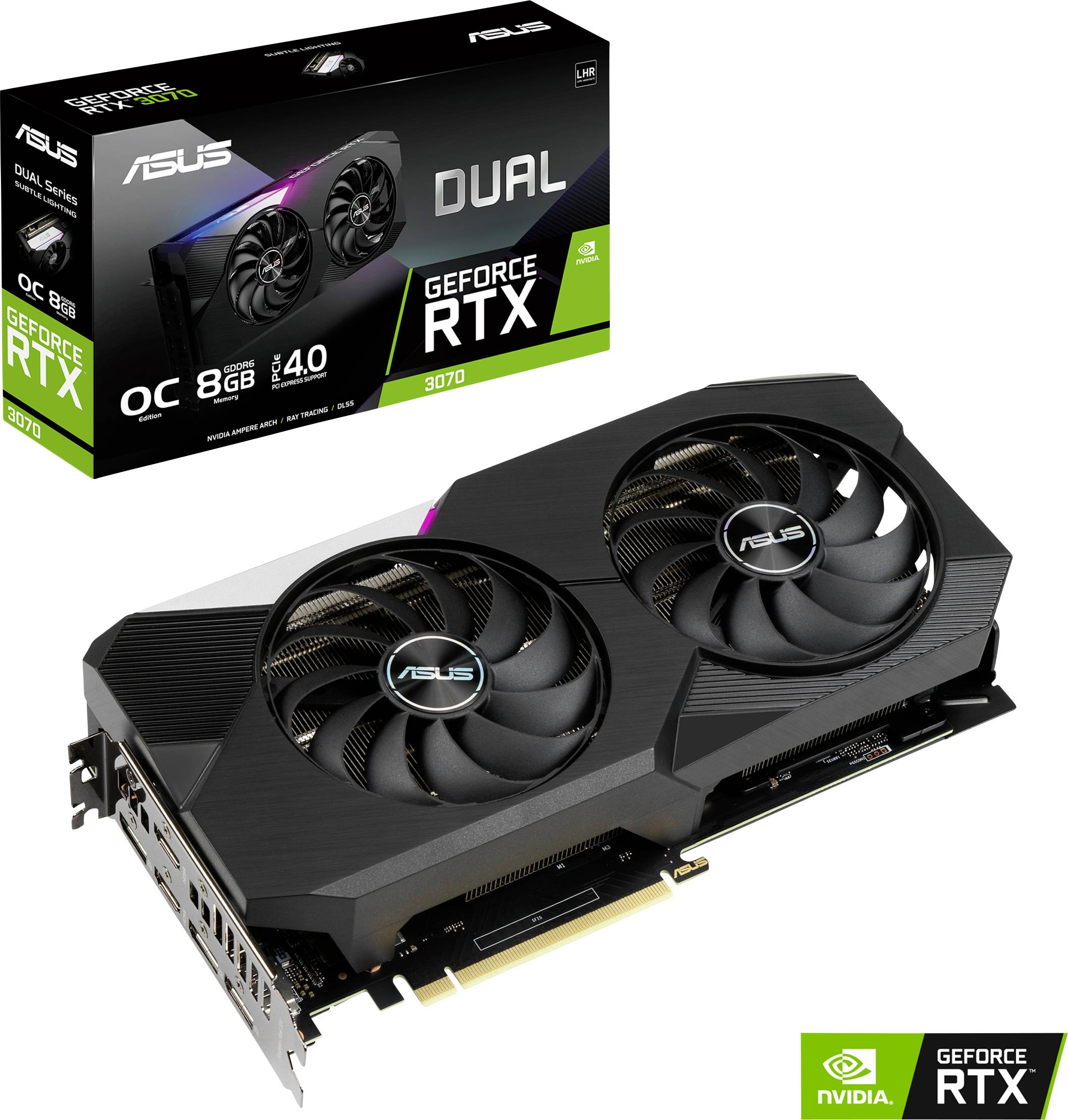 Asus Grafikkarte Nvidia GeForce RTX 3070 Gaming Overclocked 8 GB GDDR6-RAM PCIe HDMI®, DisplayPort