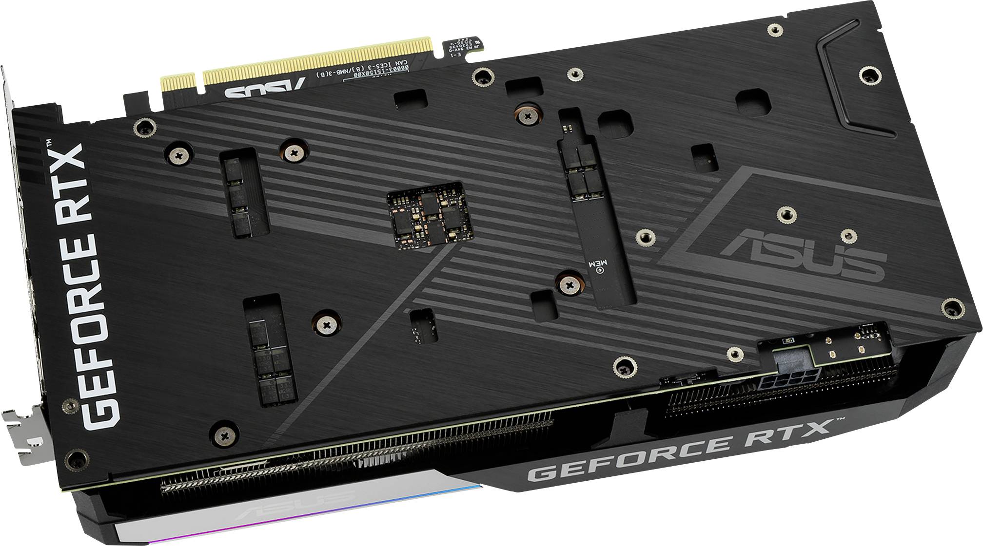 Asus Grafikkarte Nvidia GeForce RTX 3060 Ti Dual Overclocked 8 GB GDDR6-RAM PCIe HDMI®, DisplayPort RGB Beleuchtung