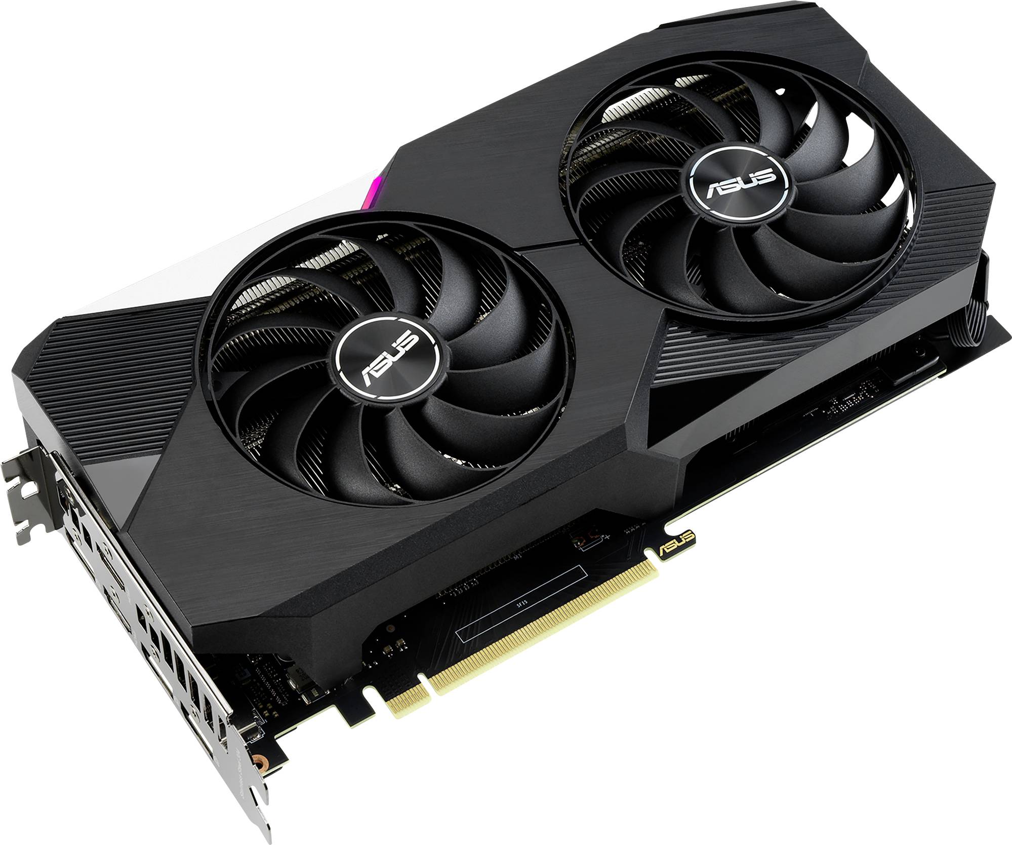 Asus Grafikkarte Nvidia GeForce RTX 3060 Ti Dual Overclocked 8 GB GDDR6-RAM PCIe HDMI®, DisplayPort RGB Beleuchtung