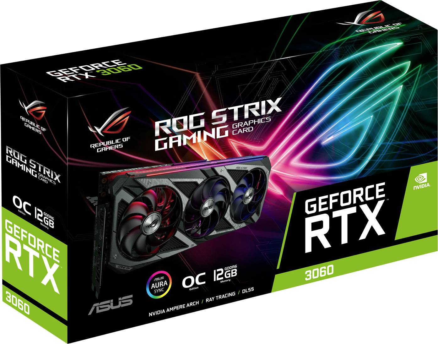 Asus Grafikkarte Nvidia GeForce RTX 3060 Strix 12 GB GDDR6-RAM PCIe HDMI®, DisplayPort RGB Beleuchtung