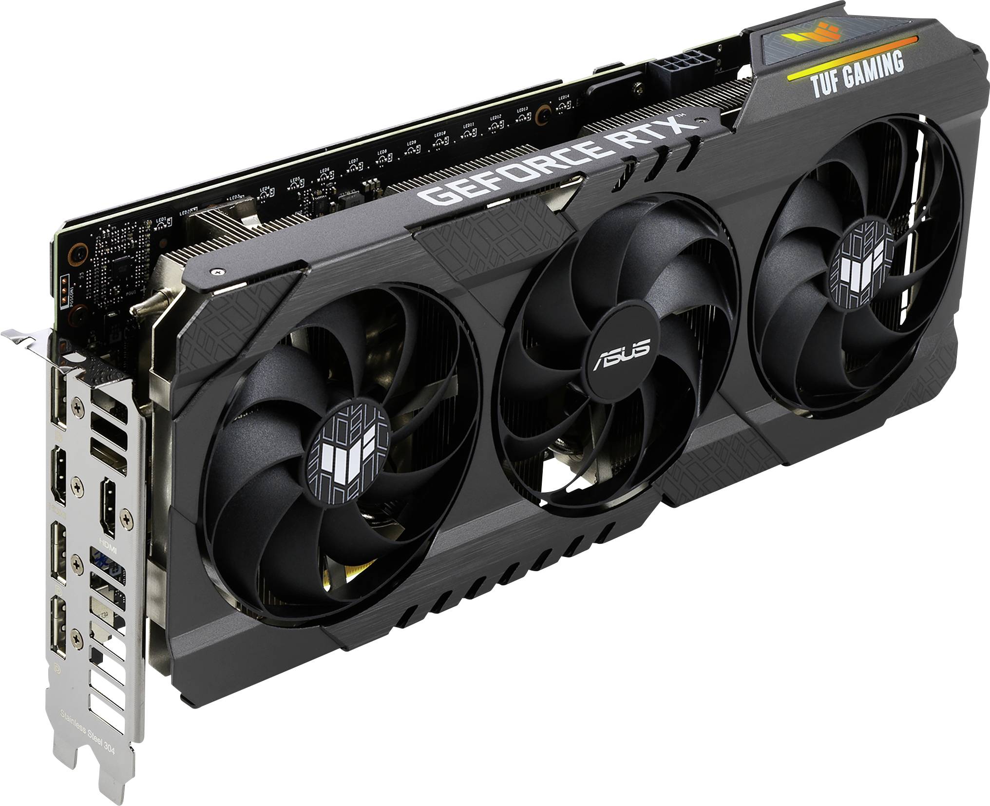 Asus Grafikkarte Nvidia GeForce RTX 3060 Gaming Overclocked 12 GB GDDR6-RAM PCIe HDMI®, DisplayPort RGB Beleuchtung