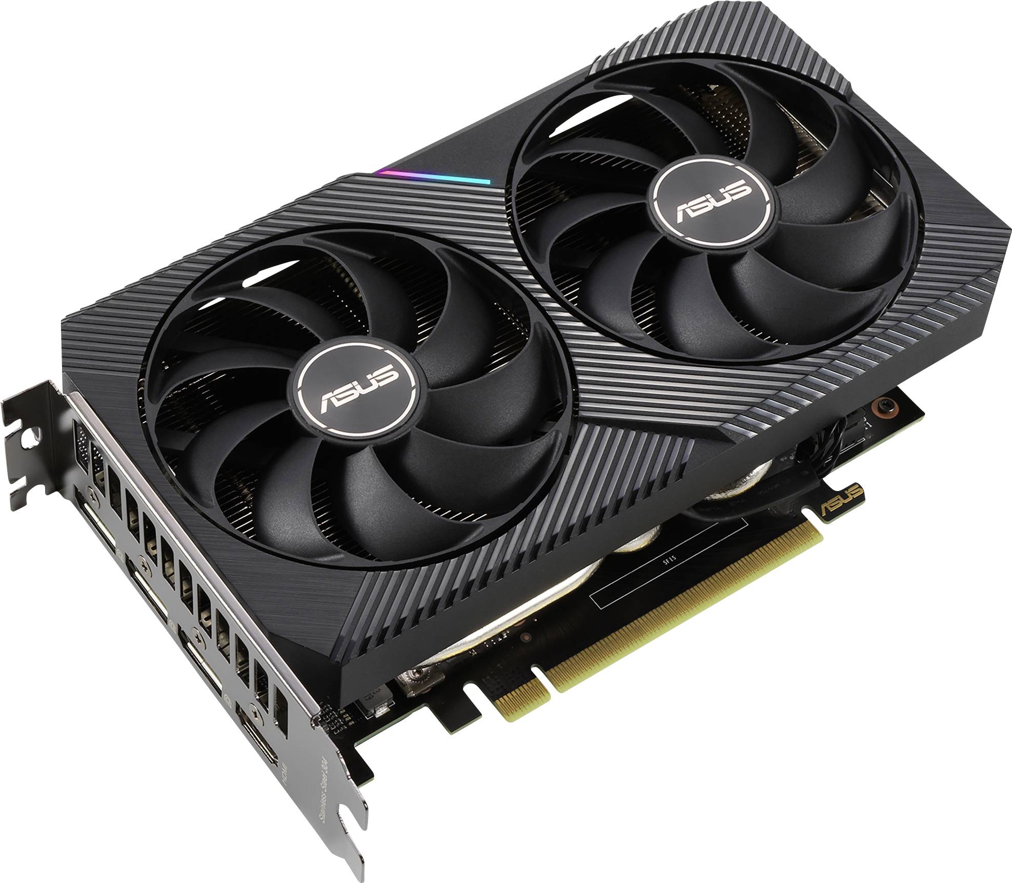 Asus Grafikkarte Nvidia GeForce RTX 3060 Dual 12 GB GDDR6-RAM PCIe HDMI®, DisplayPort RGB Beleuchtung