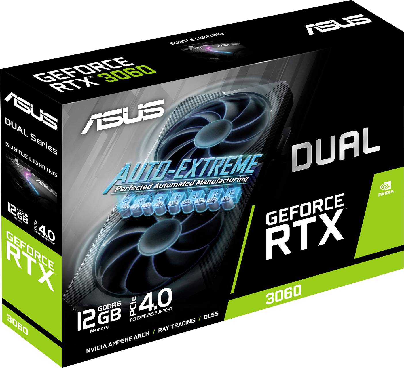 Asus Grafikkarte Nvidia GeForce RTX 3060 Dual 12 GB GDDR6-RAM PCIe HDMI®, DisplayPort RGB Beleuchtung