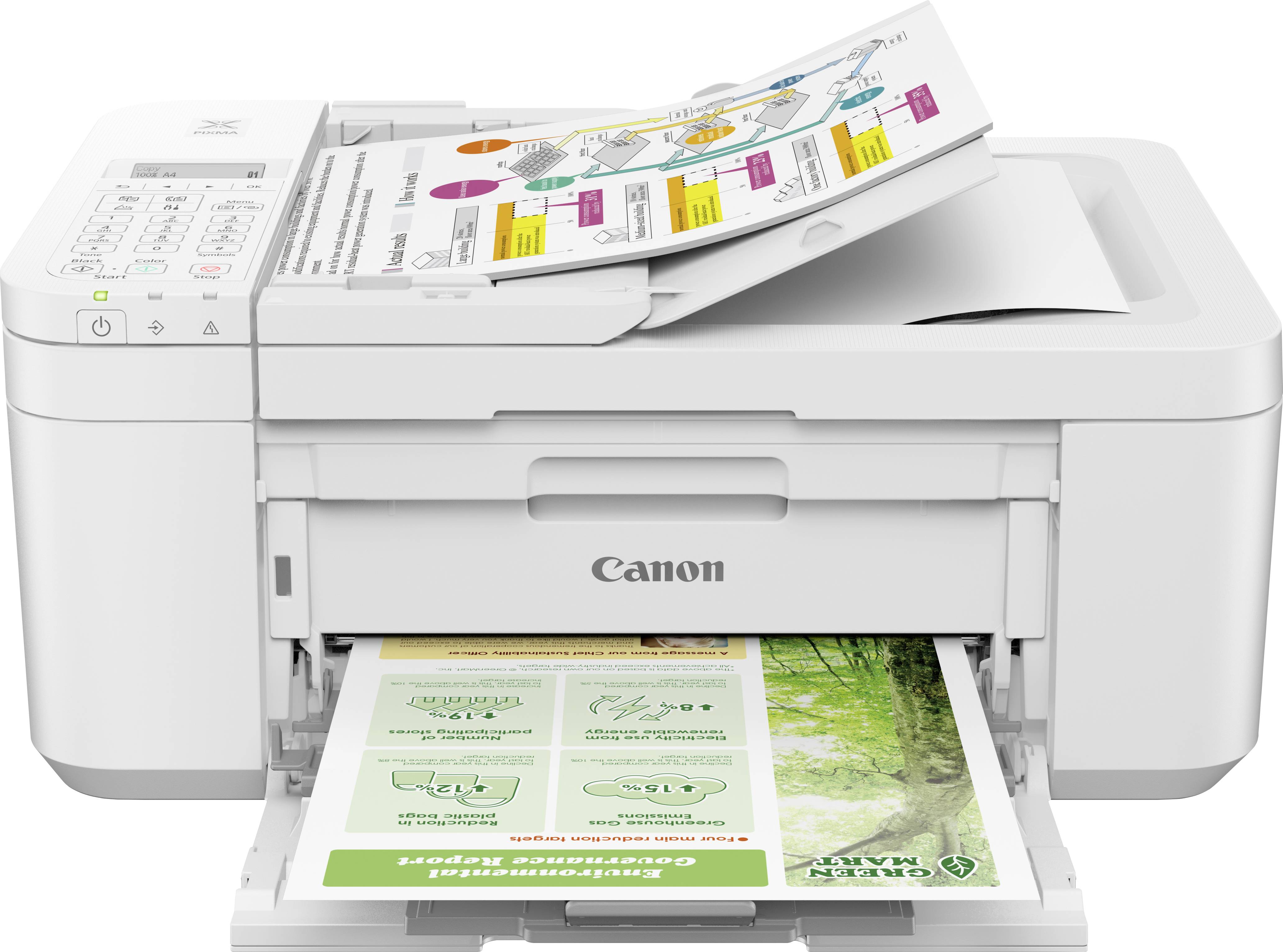 Canon PIXMA TR4651 Multifunktionsdrucker Tintenstrahl Farbe A4 Drucker, Scanner, Kopierer, Fax ADF, USB, WLAN