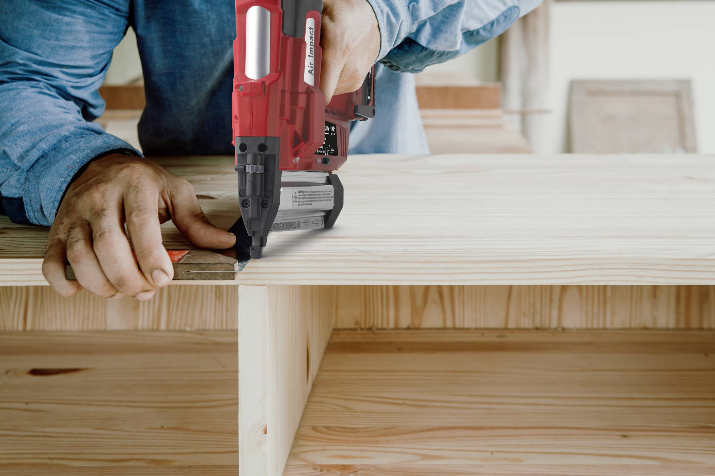 TOOLCRAFT TO-7427298 Akku-Nagler inkl. Akku-Lampe, ohne Akku, ohne Ladegerät