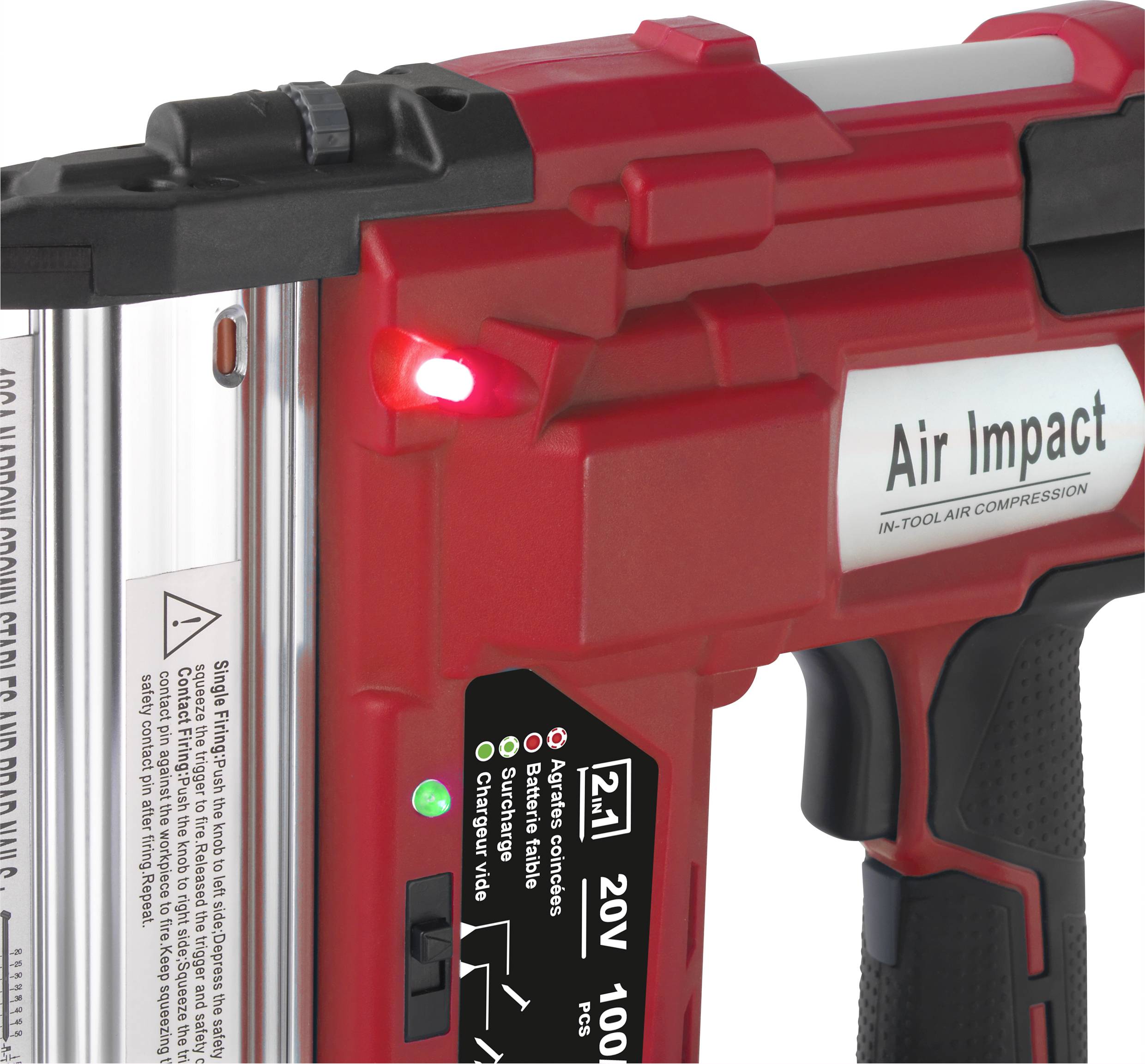 TOOLCRAFT TO-7427298 Akku-Nagler inkl. Akku-Lampe, ohne Akku, ohne Ladegerät