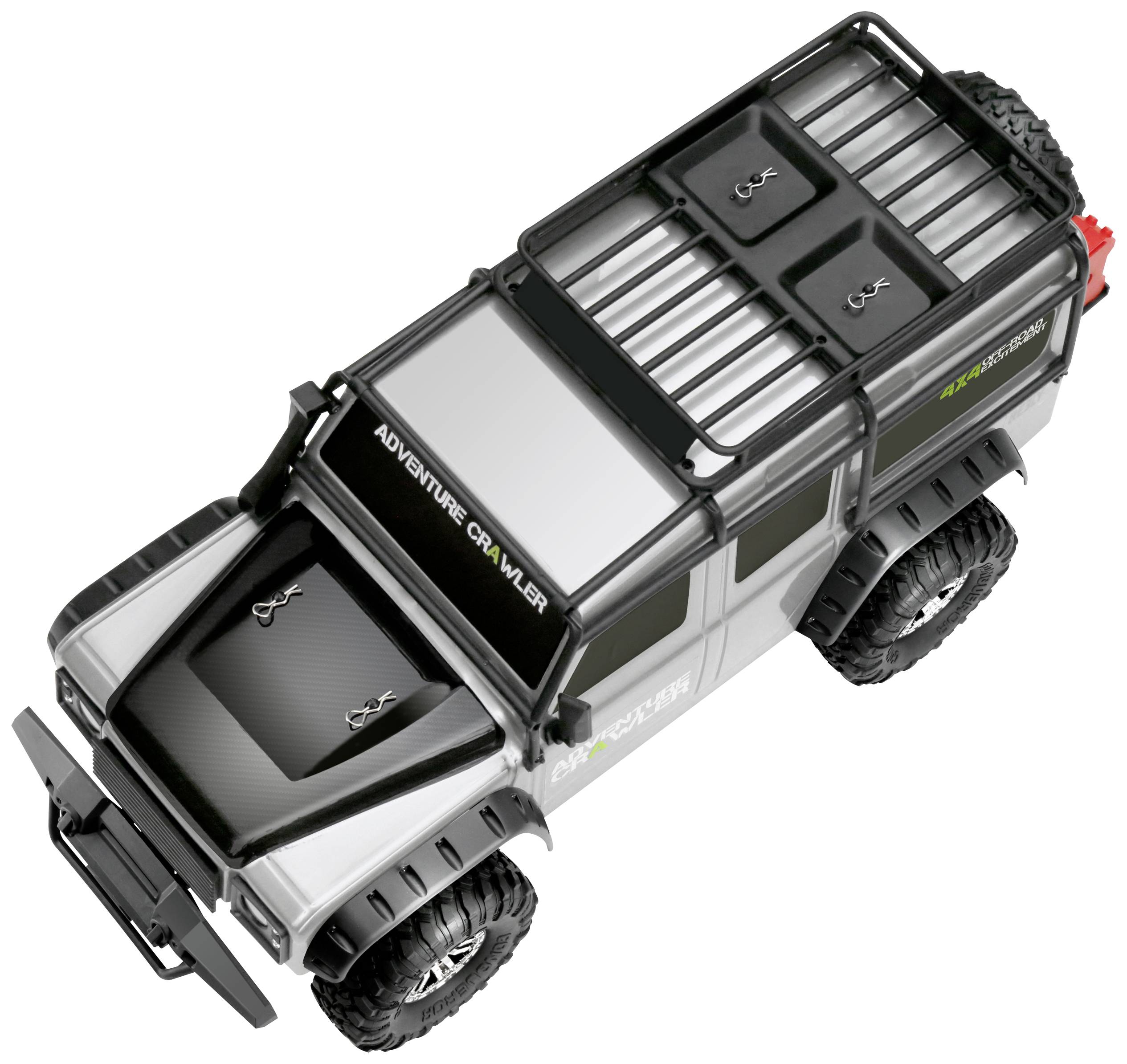Reely Adventure Grau Brushed 1:10 RC Modellauto Elektro Crawler Allradantrieb (4WD) RtR 2,4GHz inkl. Akku, Ladegerät und