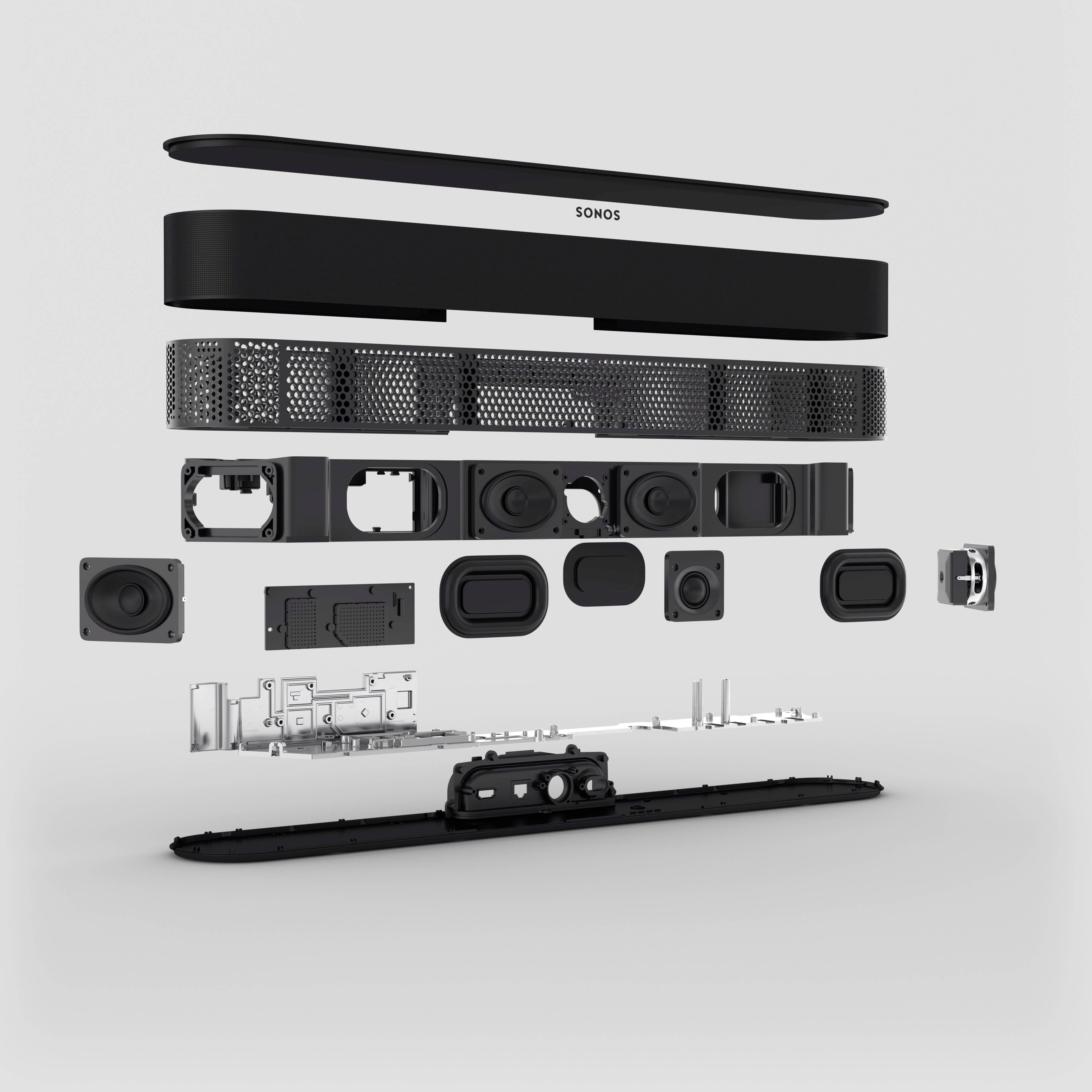 Sonos Beam (Gen 2), Schwarz, Black with matte finish, Amazon Alexa & Google Assistant, Verkabelt & Kabellos, 8