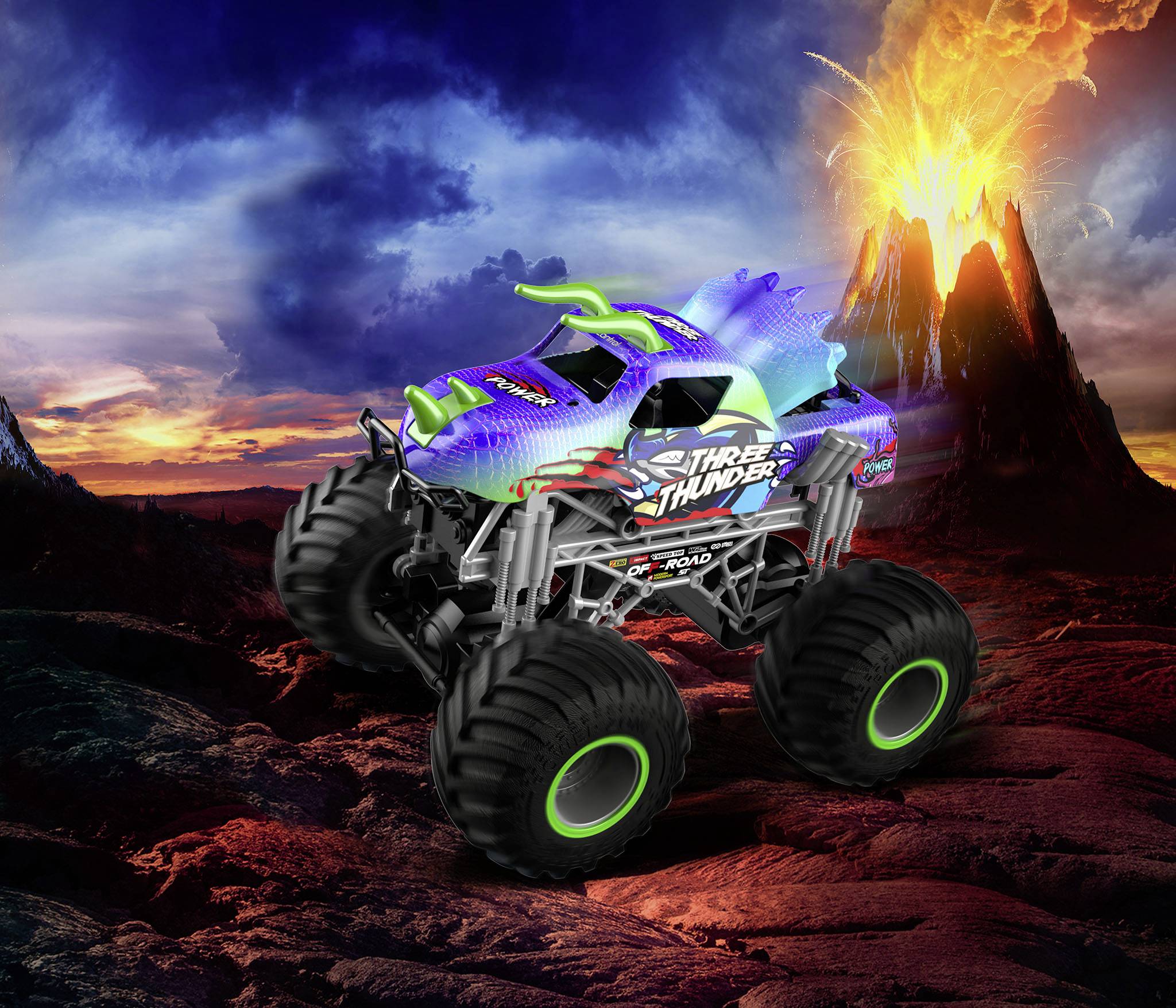 Revell 24556 RV RC Dino Monster Truck "Three Thunder" RC Einsteiger Modellauto Elektro Monstertruck