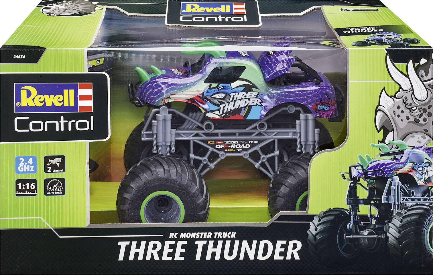 Revell 24556 RV RC Dino Monster Truck "Three Thunder" RC Einsteiger Modellauto Elektro Monstertruck