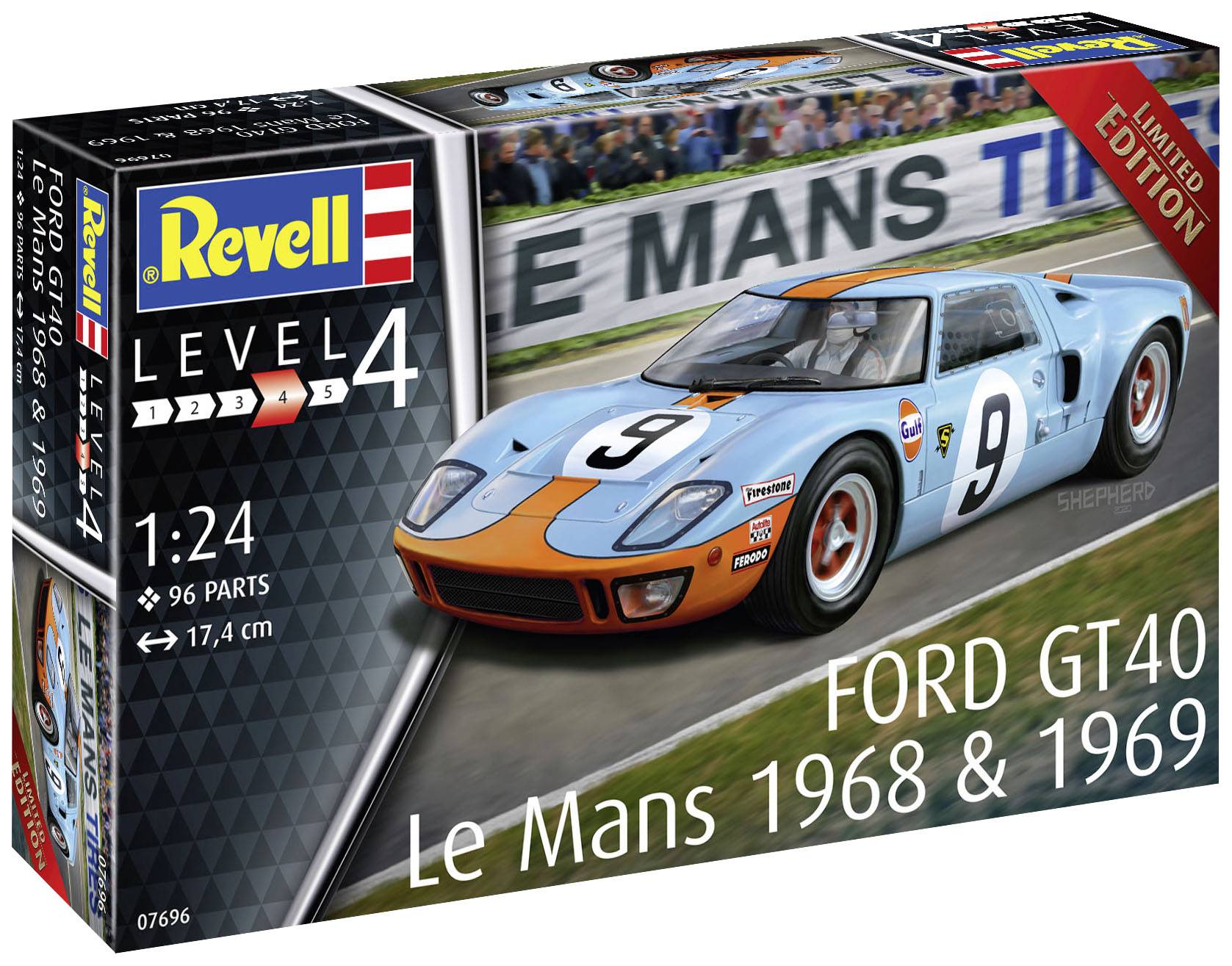 Revell RV 1:24 Ford GT 40 Le Mans 1968 1:24 Modellauto