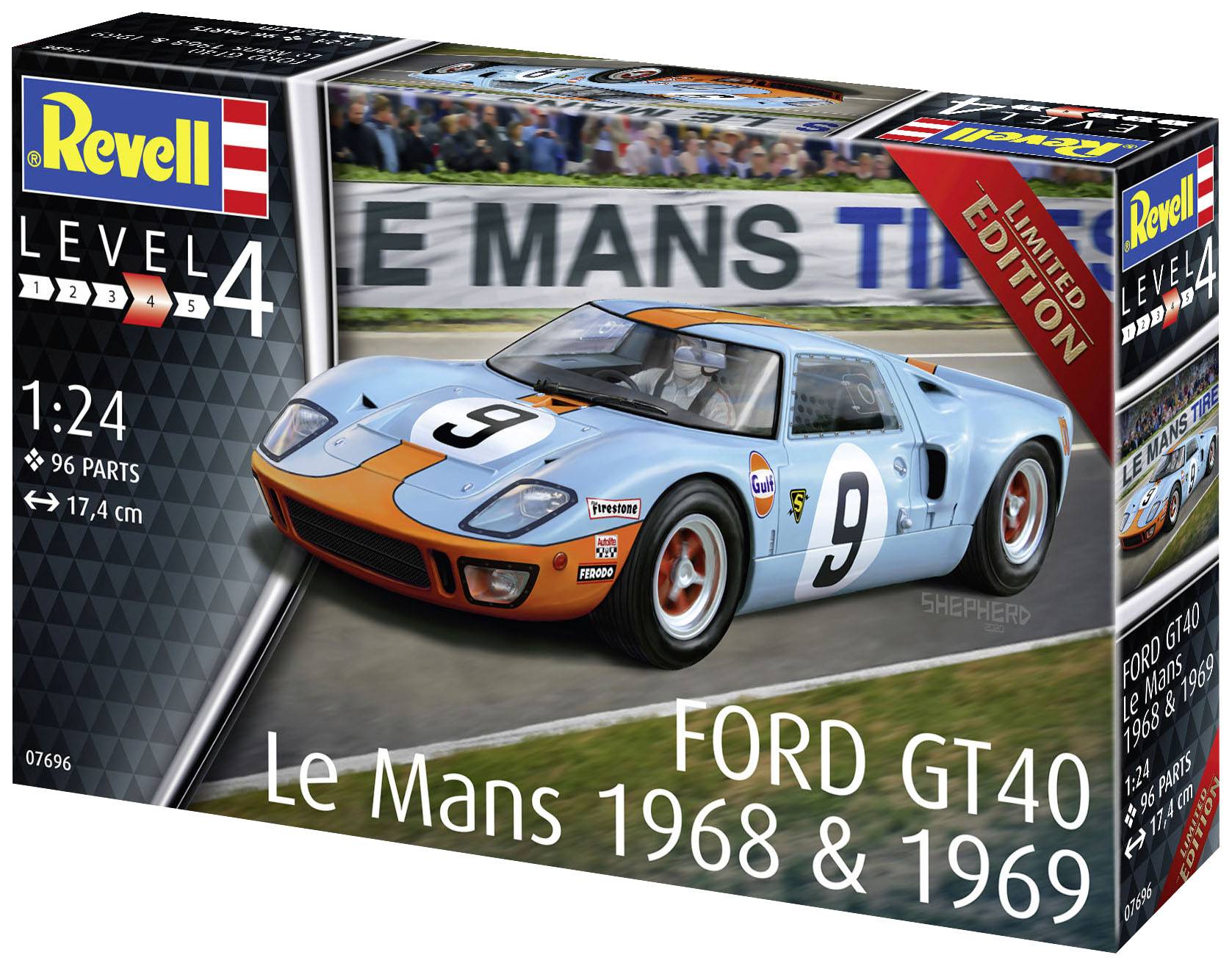 Revell RV 1:24 Ford GT 40 Le Mans 1968 1:24 Modellauto