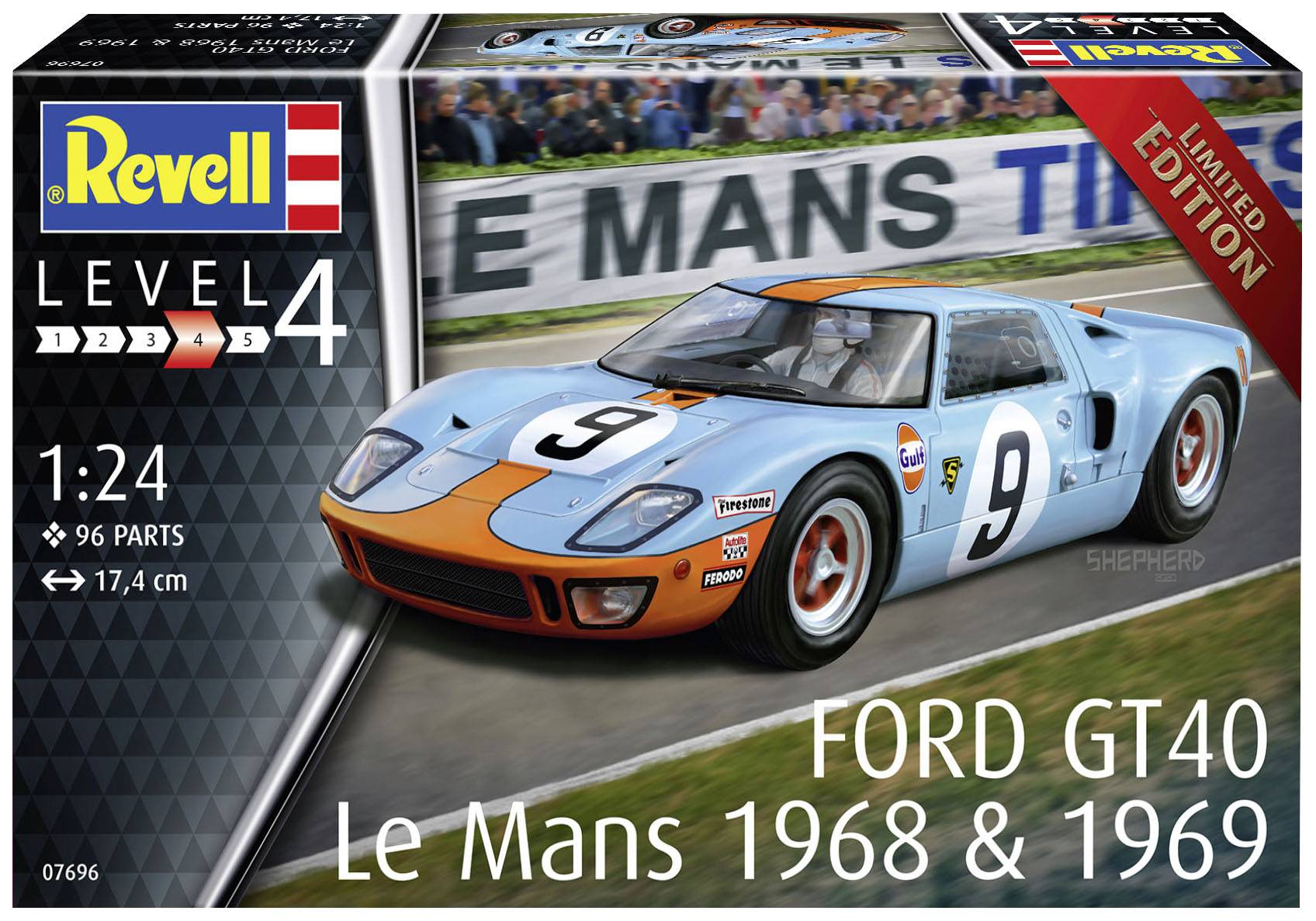 Revell RV 1:24 Ford GT 40 Le Mans 1968 1:24 Modellauto