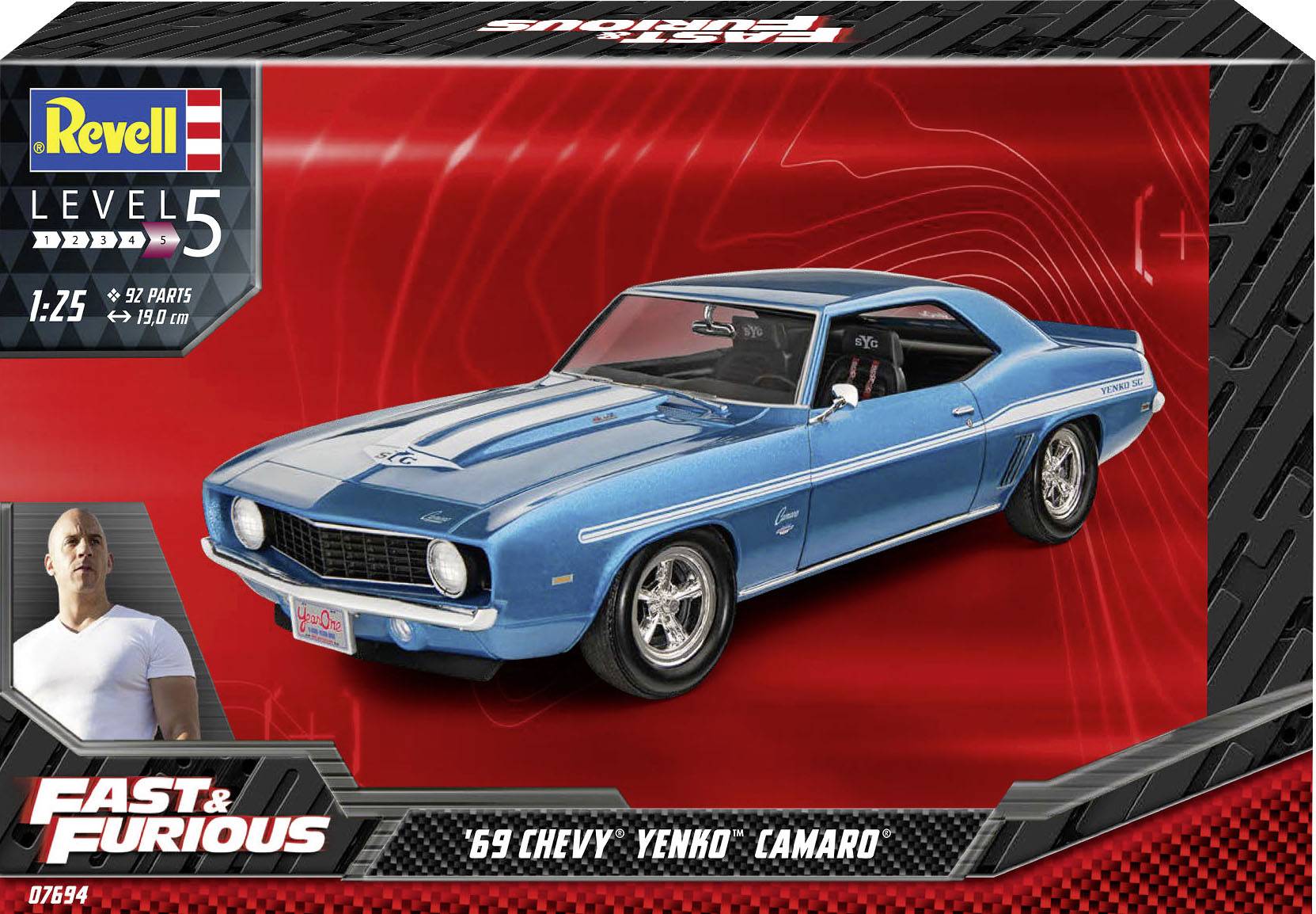 Revell RV 1:24 Fast & Furious 1969 Chevy Camaro Yenko 1:24 Modellauto