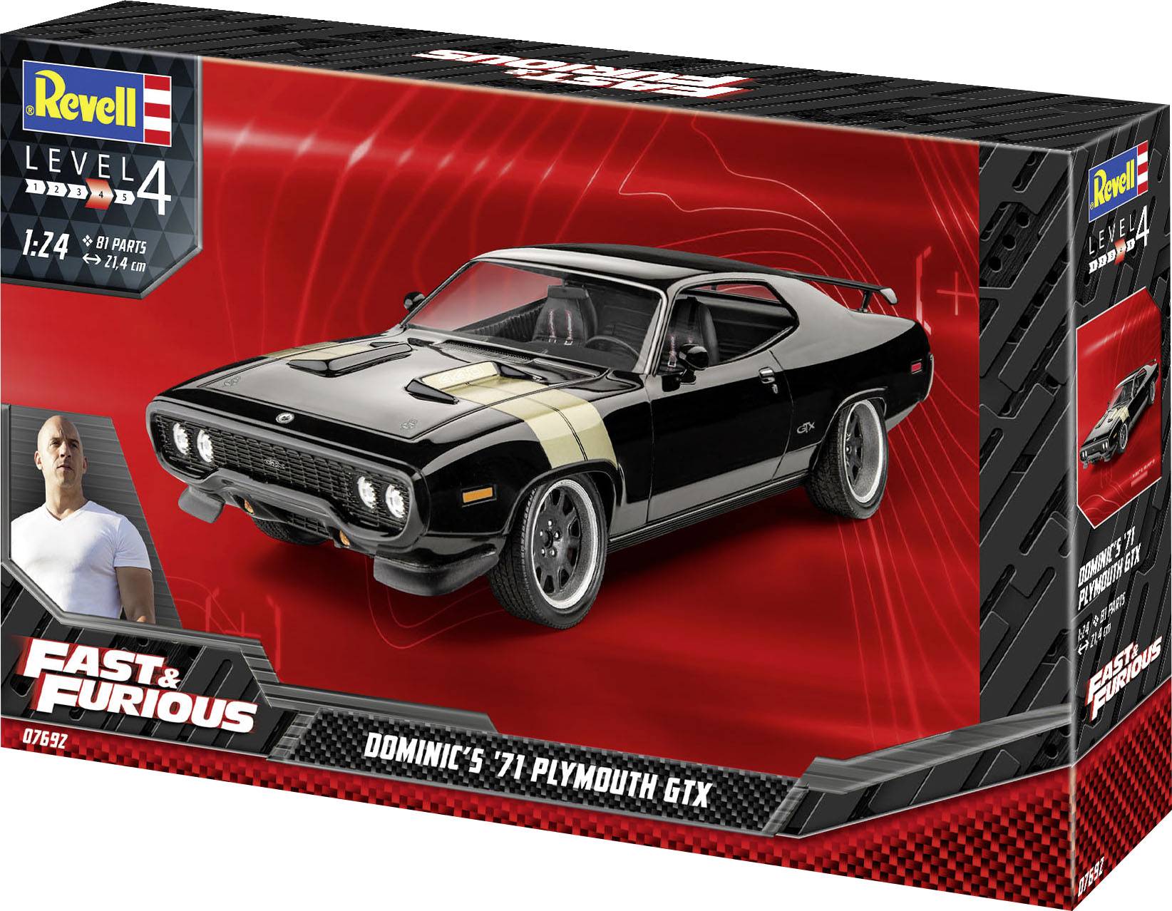 Maquette Voiture : Model Set : Fast & Furious Dominics 1971 Plymouth Gtx 4009803267692