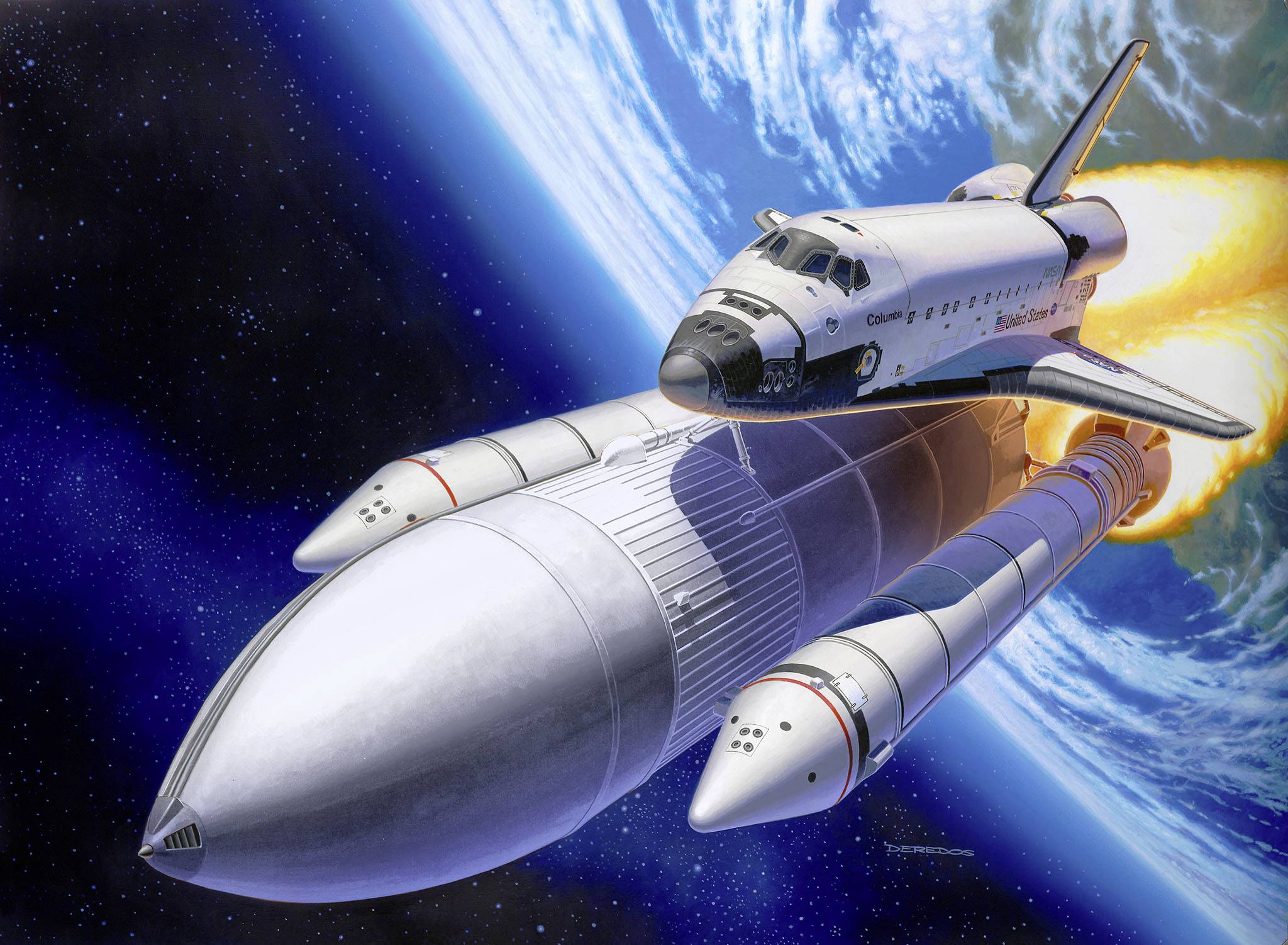 Revell 05674 RV 1:144 Geschenkset Space Shuttle& Booster Rockets, 40th. Raumfahrtmodell Bausatz 1:144