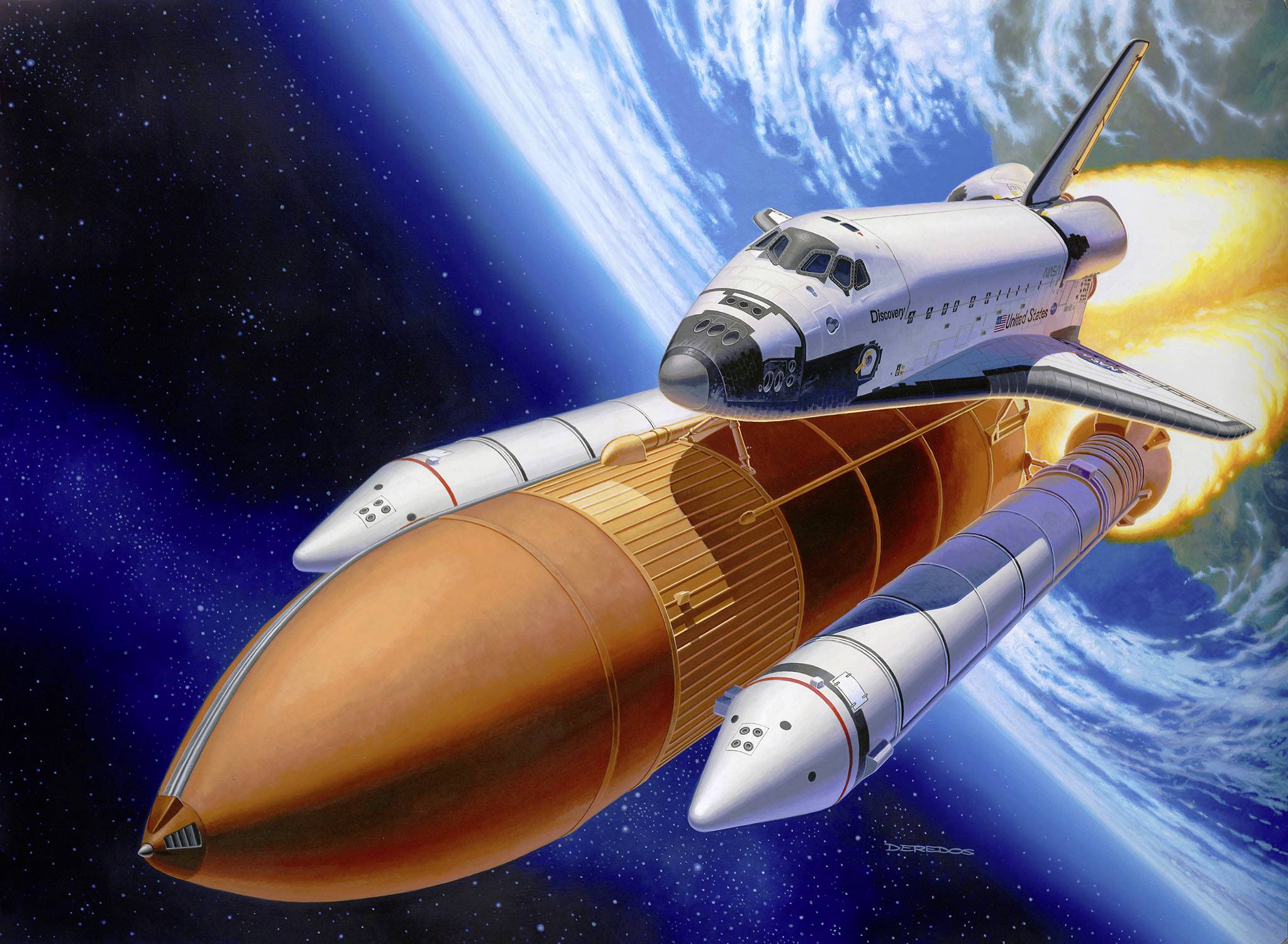 Revell 05674 RV 1:144 Geschenkset Space Shuttle& Booster Rockets, 40th. Raumfahrtmodell Bausatz 1:144