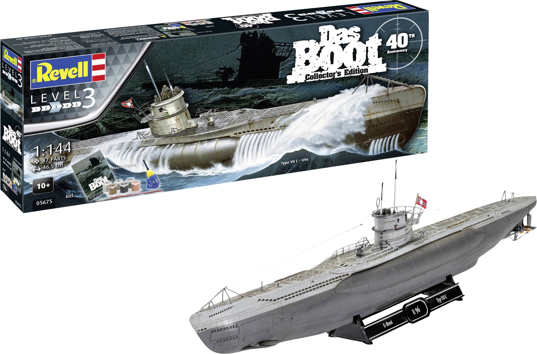 Revell 05675 RV 1:144 Das Boot Collector's Edition - 40th Anniversary Schiffsmodell Bausatz 1:144