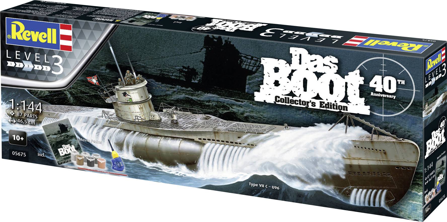 Revell 05675 RV 1:144 Das Boot Collector's Edition - 40th Anniversary Schiffsmodell Bausatz 1:144