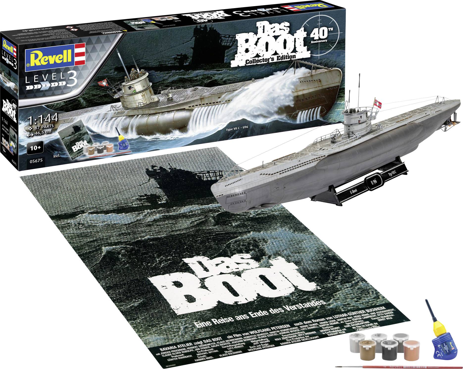 Revell 05675 RV 1:144 Das Boot Collector's Edition - 40th Anniversary Schiffsmodell Bausatz 1:144