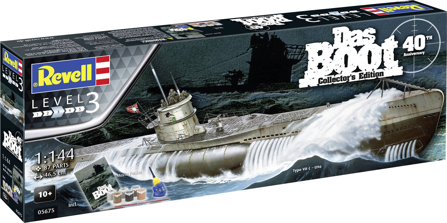 Revell 05675 RV 1:144 Das Boot Collector's Edition - 40th Anniversary Schiffsmodell Bausatz 1:144