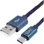 Eaxus USB-Ladekabel USB-A Stecker, USB-C® Stecker 1.00m Blau 4260183016106 Eaxus USB-Ladekabel USB-A Stecker, USB-C® Stecker 1.00m Blau 4260183016106