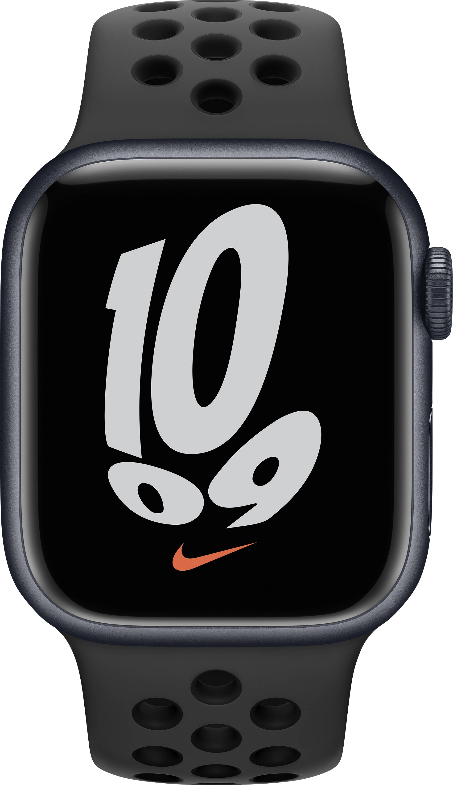 Apple Watch Series 7 Nike Edition GPS 41mm Aluminiumgehäuse Mitternacht Sport Band Anthrazit/Schwarz