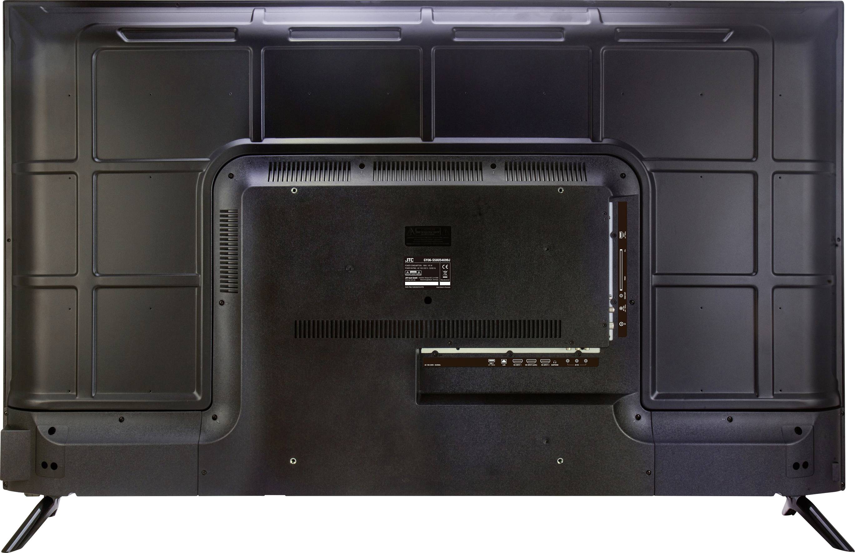 JTC UHD SMART TV S58U54699J LED-TV 147 cm 58 Zoll EEK G (A - G) DVB-T2, DVB-C, DVB-S, UHD, Smart TV, WLAN, CI+ Schwarz