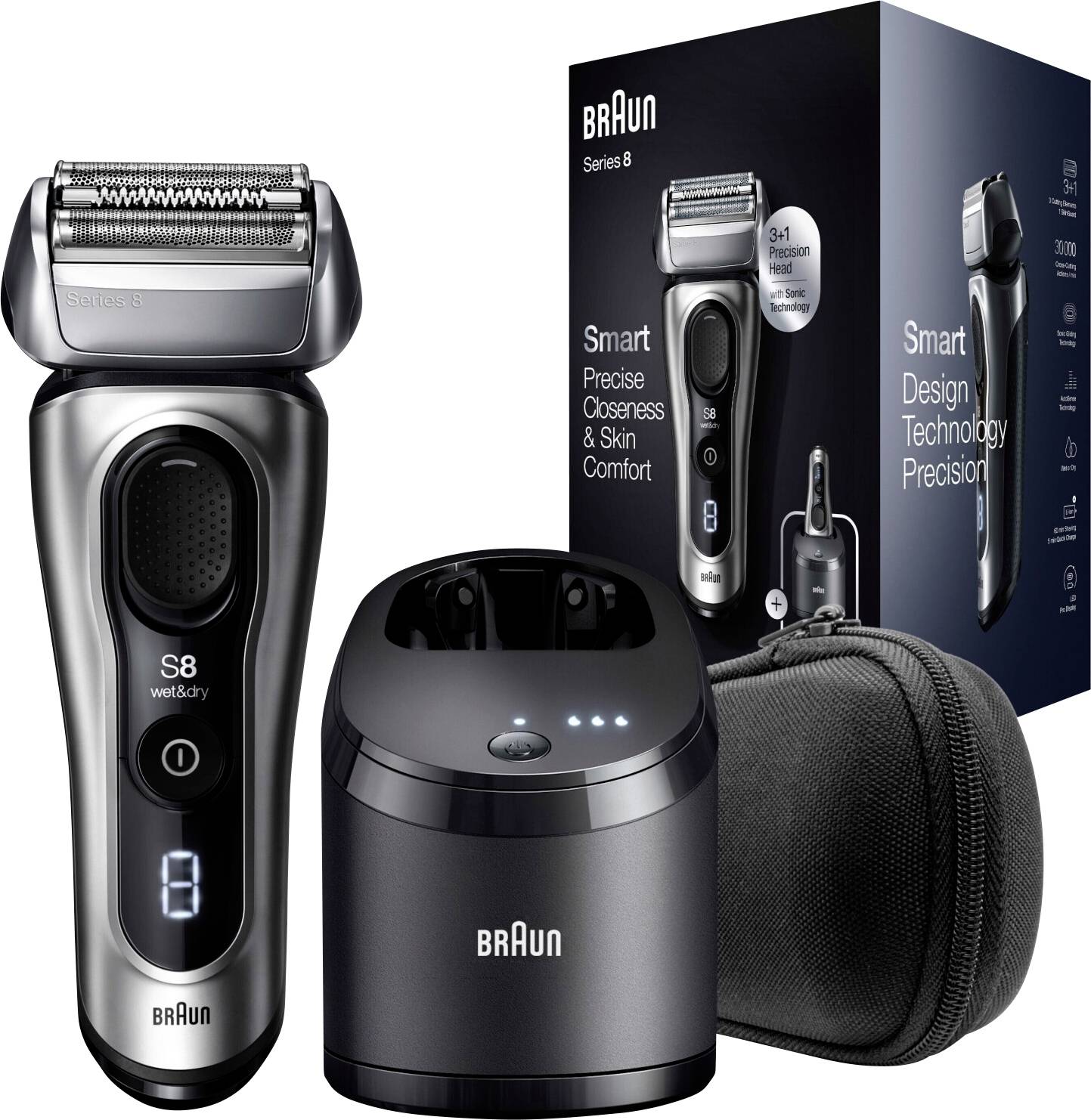 Braun Series 8 wet&dry Folienrasierer Silber
