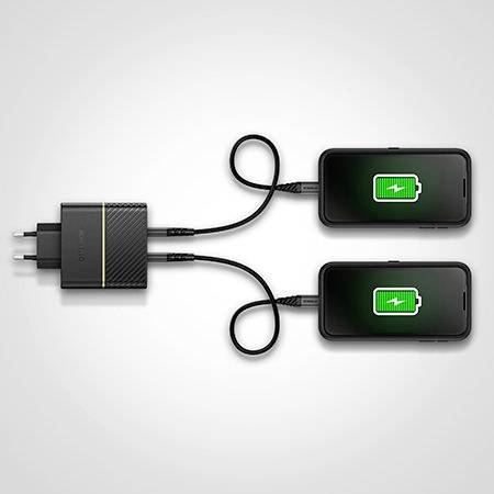 OtterBox Wall Charger - Netzteil - 50 Watt - 3 A - PD 3.0 - 2 Ausgabeanschlussstellen (24 pin USB-C)