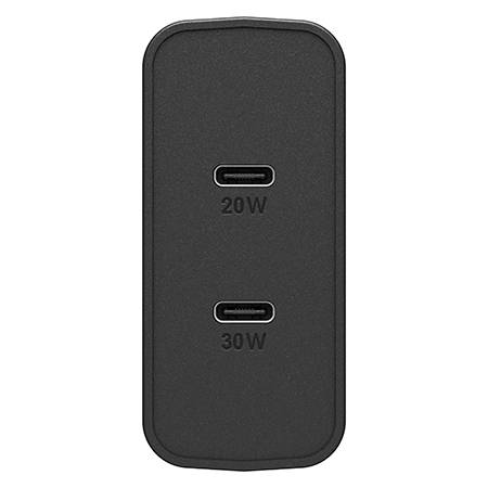 OtterBox Wall Charger - Netzteil - 50 Watt - 3 A - PD 3.0 - 2 Ausgabeanschlussstellen (24 pin USB-C)