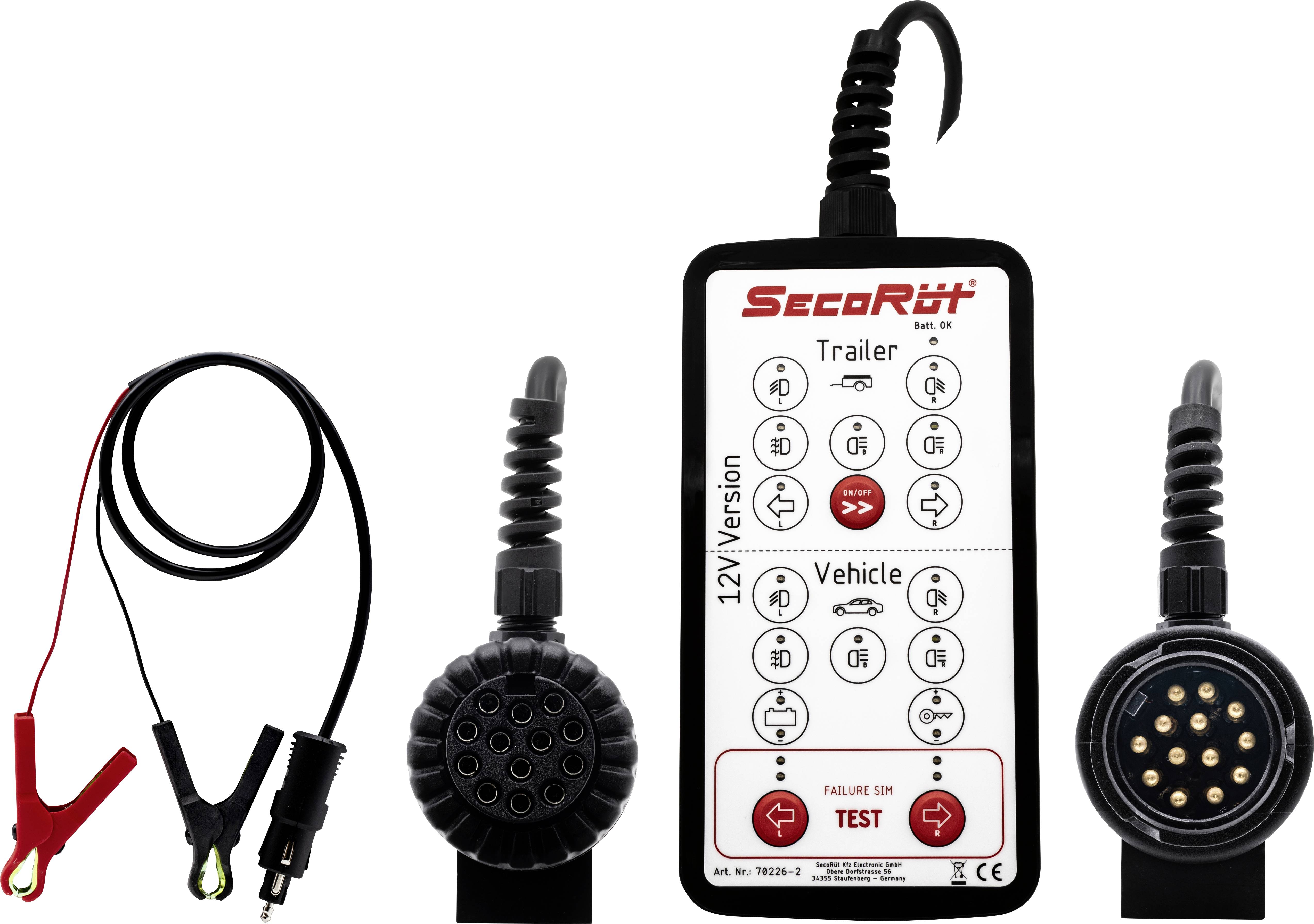 SecoRüt 70226-2 Anhängerprüfkoffer 12V Pole:7/13