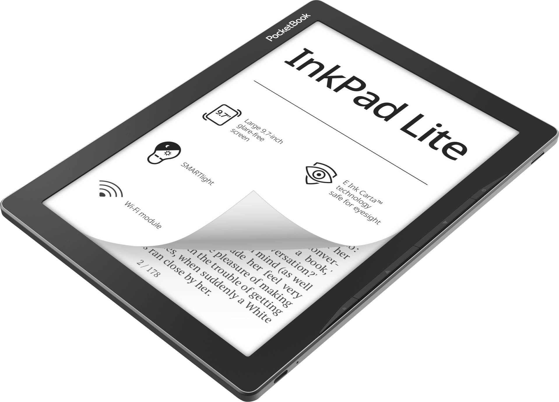 PocketBook InkPad Lite eBook-Reader 24.6 cm (9.7 Zoll) Dunkelgrau
