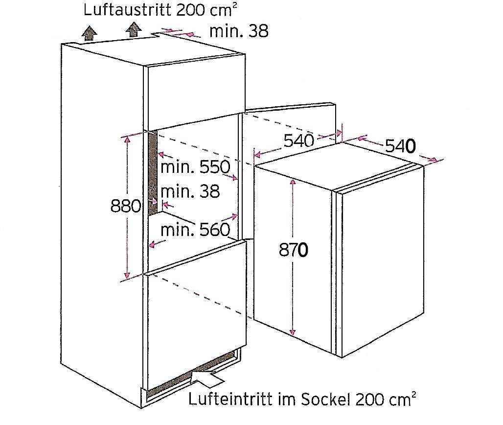 PKM KS 120.4 EB Kühlschrank EEK: E (A - G) 118 l Weiß