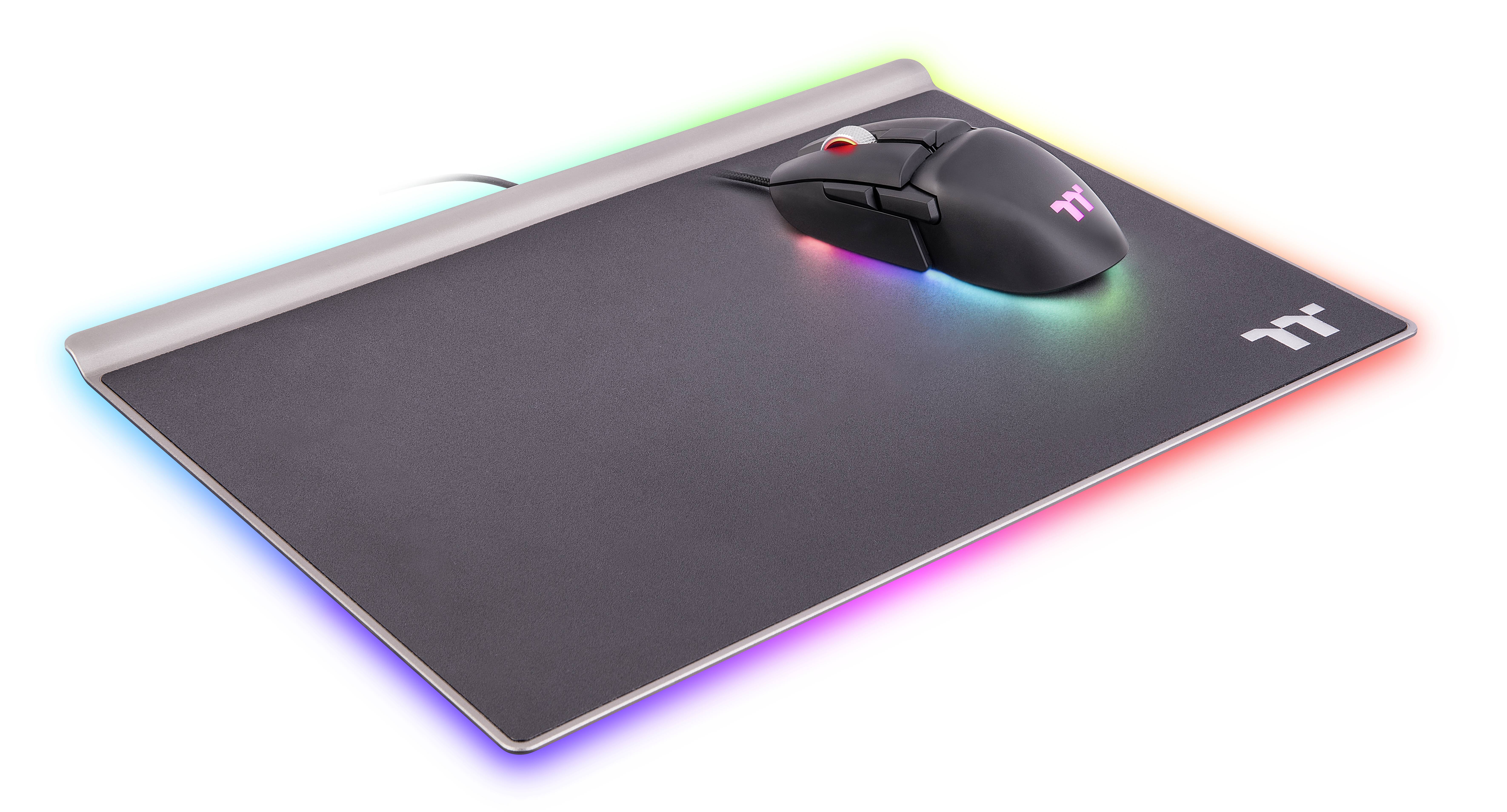 Thermaltake ARGENT MP1 RGB Gaming-Mauspad Beleuchtet Schwarz