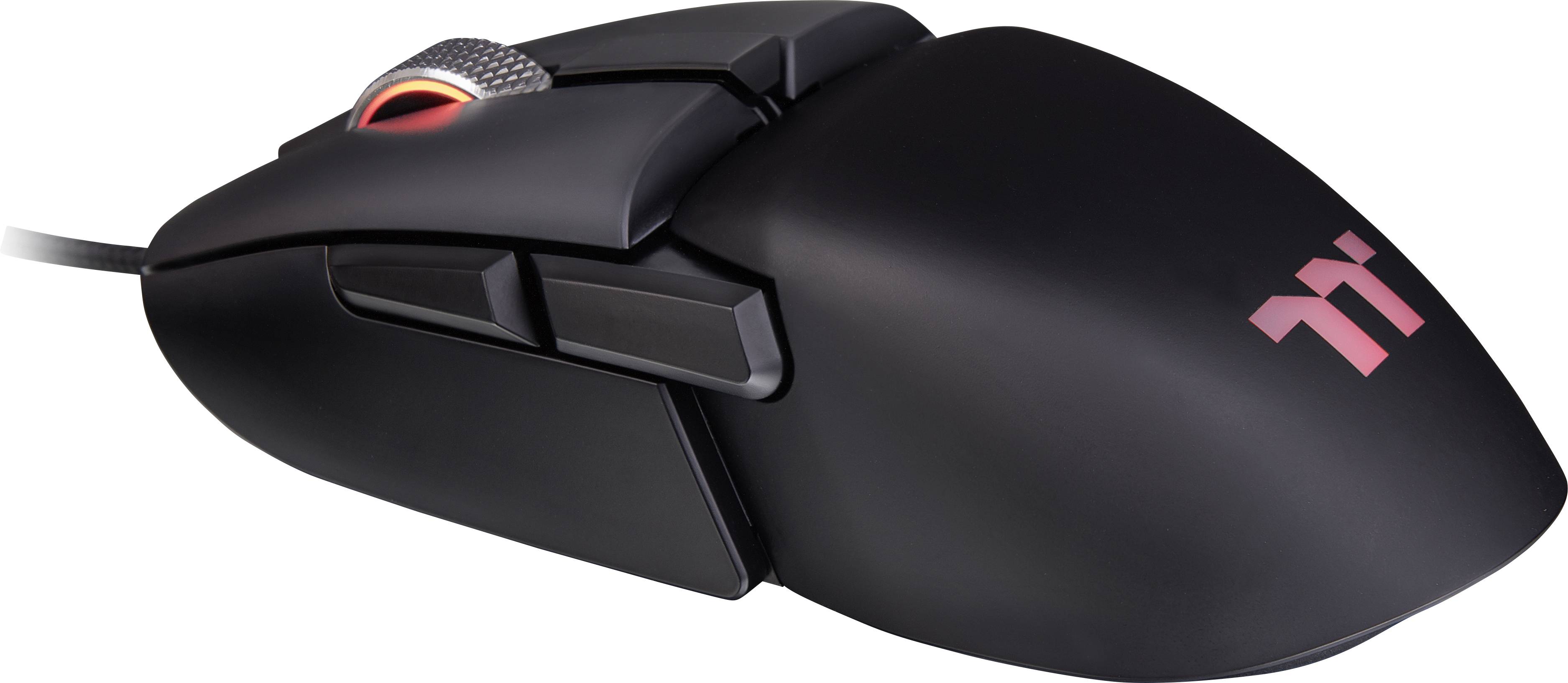 Thermaltake Argent M5 RGB Gaming Mouse Gaming-Maus USB Optisch Schwarz 8 Tasten 16000 dpi Beleuchtet